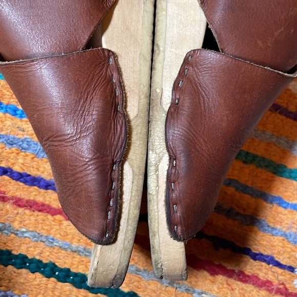 No. 6 Frieda clog brown chestnut leather size 42 - Picture 11 of 14